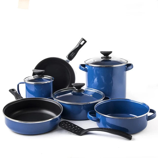 Cinsa 10PC Andalucia Cookware Set Nonstick Glass Lids Blue Cinsa 10PC Andalucia Cookware Set Nonstick Glass Lids Blue